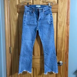 Loft High Waste Flare Crop Jean